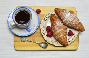 Coffee and croissants