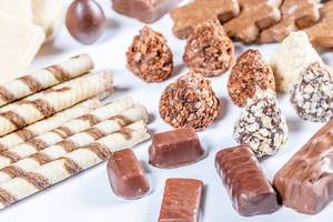 Collection of different chocolate and wafer candies  Flip 2019