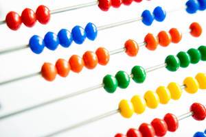 Color beads of an abacus