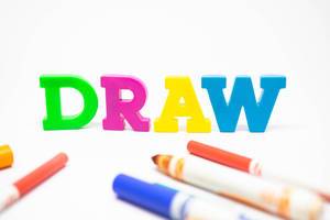 Color letters reading DRAW