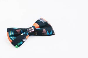 Colorful bow tie on white background
