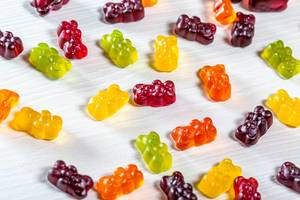 Colorful candies gummy bear