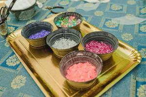 Colorful Crystals In Metal Bowls For Handmade Bracelets (Flip 2019)