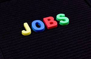 Colorful jobs word