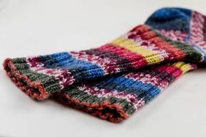 Colorful knitted socks
