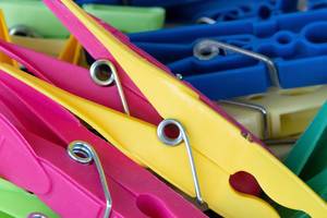 Colorful laundry clips