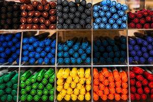 Colorful pens on display (Flip 2019)