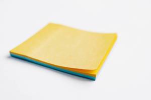 Colorful sticky notes on white background