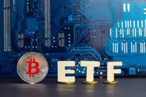 Concept of Bitcoin and ETF