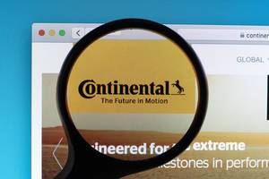 Continental logo under magnifying glass