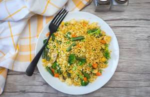 couscous with Vegetables Top View