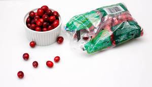 Cranberries on a White Background