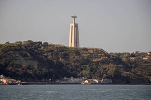 Cristo Rei and Tagus river