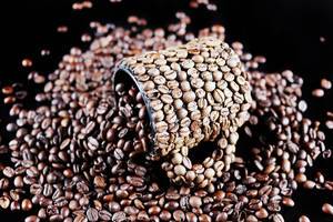Cup of coffee beans, diy