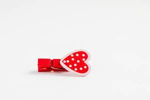 Decorative clip in a heart shape