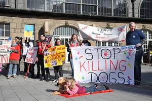 Demo gegen Hundequälerei in Hamburg