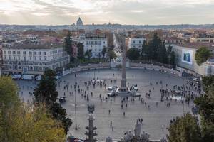 Der Piazza del Popolo mit Blick über Rom