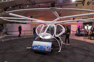 Der Volocopter als deutsche Zukunftsmobilität auf der Digital X ausgestellt