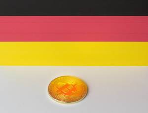 Deutsche Flagge und Bitcoin