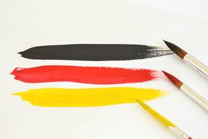 Deutschland-Flagge mit Wasserfarbe gemalt