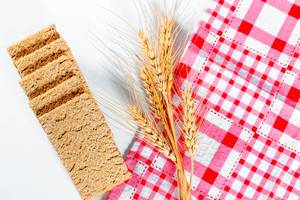 Diet dry cereals breads with spikelets of wheat