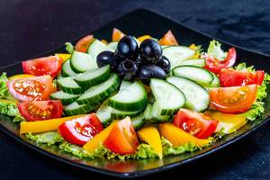 Diet fresh salad with vegetables  Flip 2019
