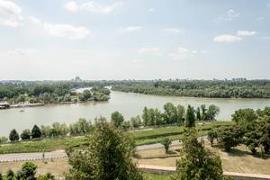 Donau- und Save-Flüsse neben dem Kalemegdan Park in Belgrad