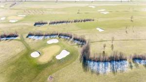 Drohnenaufnahme der Golfanlage Pforzheim