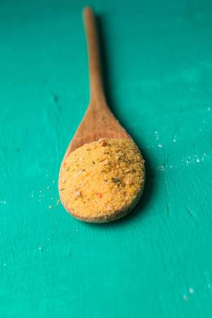 Dry Spice on Wooden Spoon
