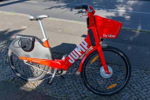 E-Bike Sharing Jump by Uber starts in Berlin with red bicycles