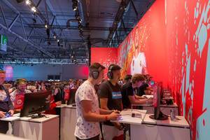 EA Sports Messestand auf der Gamescom, für das Kultspiel Fifa 20