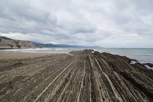 Earth layers in flysh, zumaia, Basque country Spain