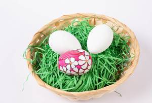 Easter eggs in the basket