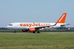 Easyjet taxiing at Amsterdam Airport AMS