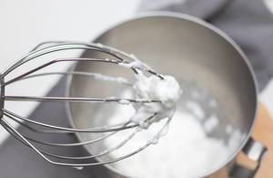 Egg White with Whisk Close  Up