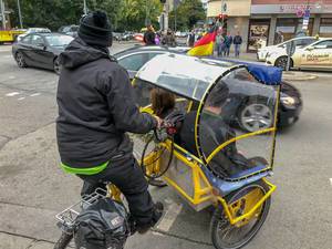 Ein Fahrradtaxi in München