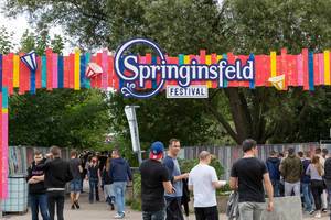 Eingang des Springinsfeld Festivals 2017 am Fühlinger See