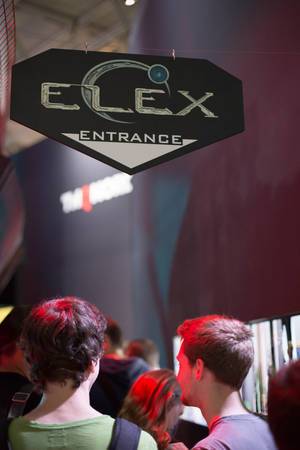 Eingang von Elex Messestand