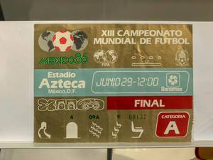 Eintrittskarte für das Finale der Fußball-WM 1986 in Mexiko
