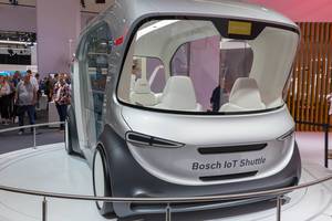 Electric concept vehicle: self-driving Bosch IoT Shuttle