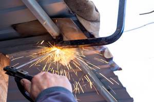 Electric welding for roof repair