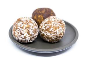 Energy Balls with coconut and strawberry