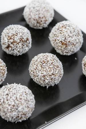 Energy Balls with Date Palm Almonds Walnuts and Coconut