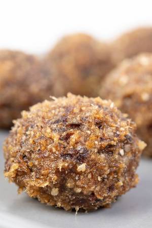 Energy Balls with grated Walnuts Palm Dates and Sesame