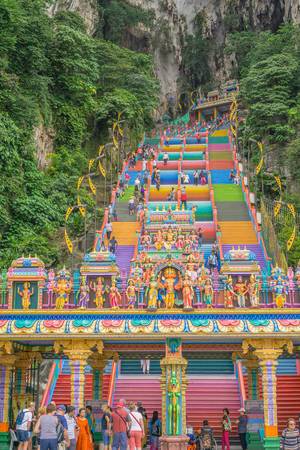 Entrance Gate to the colorful Stairs of Batu Caves in Kuala Lumpur