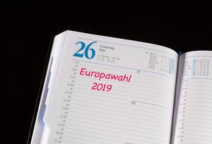 European Elections date marked in notebook