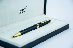Expensive Mont Blanc Pen on a White Background