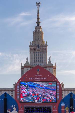 Fan Fest in front of the Moscow State University