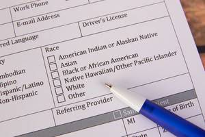 Filling out race checklist on a form