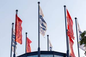 Flags of IFA at Messe Berlin fairgrounds